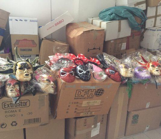 Sequestrati due milioni e mezzo di articoli di carnevale