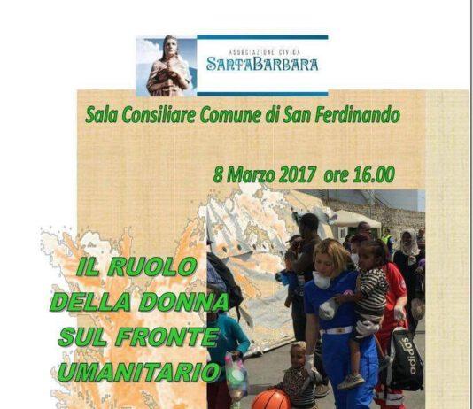 San Ferdinando, domani convegno ‘Il ruolo della donna sul fronte umanitario”