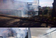 Rosarno, incendio cumuli spazzatura