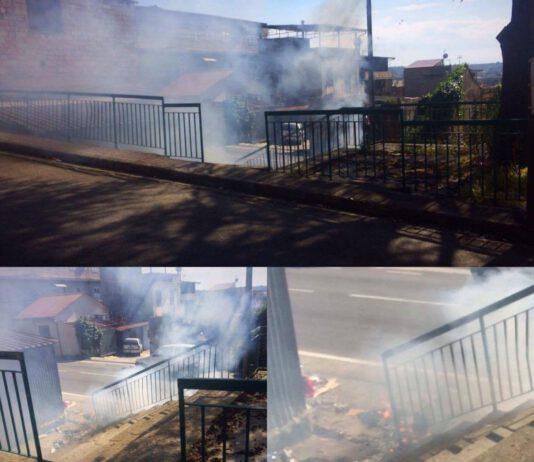 Rosarno, incendio cumuli spazzatura