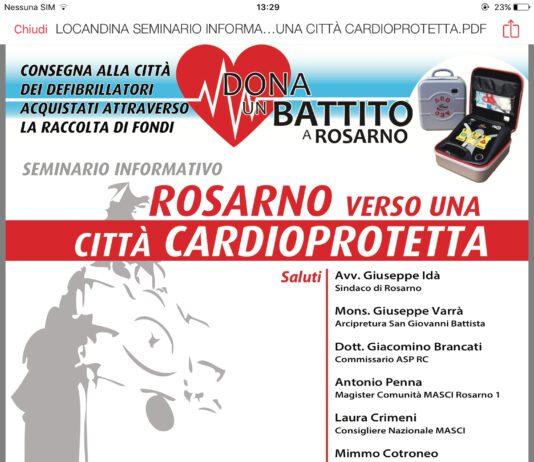 Rosarno, seminario “Rosarno verso una Cittá Cardioprotetta”