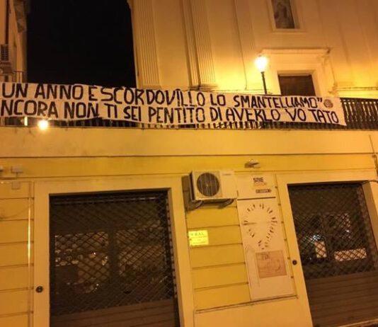 Scordovillo, striscioni di protesta di CasaPound contro l’amministrazione Mascaro