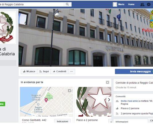 Polizia di Stato: è da oggi attivo il contatto Facebook della Questura di Reggio Calabria