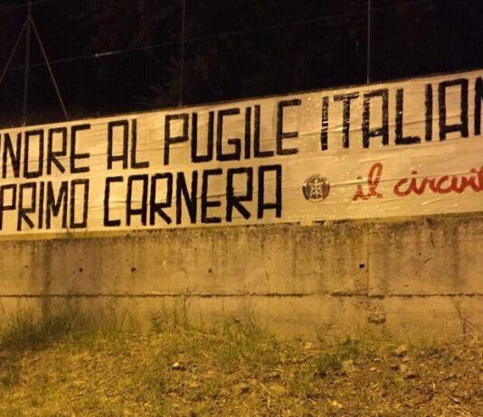 Boxe, l’omaggio di CasaPound al “pugile italiano” Primo Carnera: striscioni in cento città