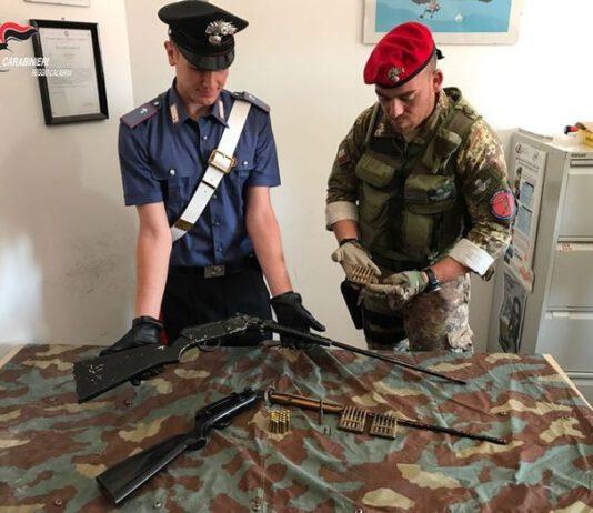 Trovati fucili e munizioni nel reggino