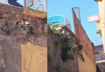 Rosarno, segnalazione muraglione Judicello