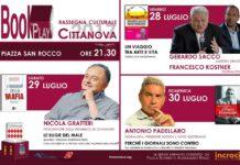 Gerardo Sacco, Nicola Gratteri e Antonio Padellaro a Cittanova: il 28 luglio parte la rassegna BOOKtoPLAY