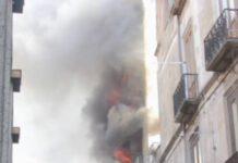 Incendio casa a Cosenza- sopralluogo Procura