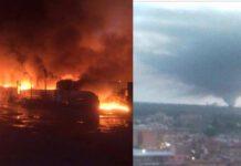 Spaventoso incendio a Gioia Tauro