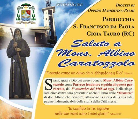 Gioia Tauro, celebrazioni per il saluto a Mons. Albino Caratozzolo