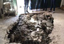 Voragine in palazzina- evacuate famiglie