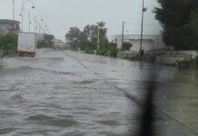 Schiavonea durante le piogge diventa una piccola Venezia