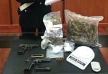 Marijuana, cocaina ed armi in casa, arrestato 27enne