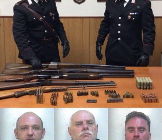 Detenzione armi clandestine, tre arresti