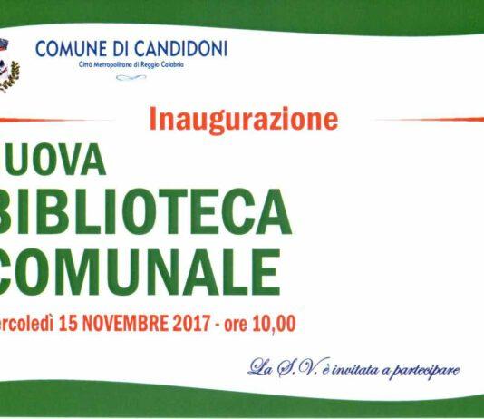Candidoni, inaugurazione nuova biblioteca
