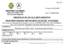 Domani allerta meteo Protezione civile