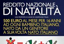 Raccolta firme per il ‘Reddito Nazionale di Natalità, proposta di legge promossa da CasaPound