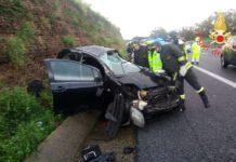 Grave incidente in autostrada, tre feriti