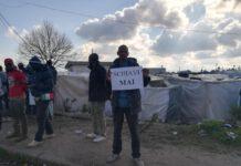 Manifestazione migranti tendopoli