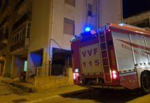 Incendio in serata in abitazione