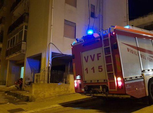 Incendio in serata in abitazione