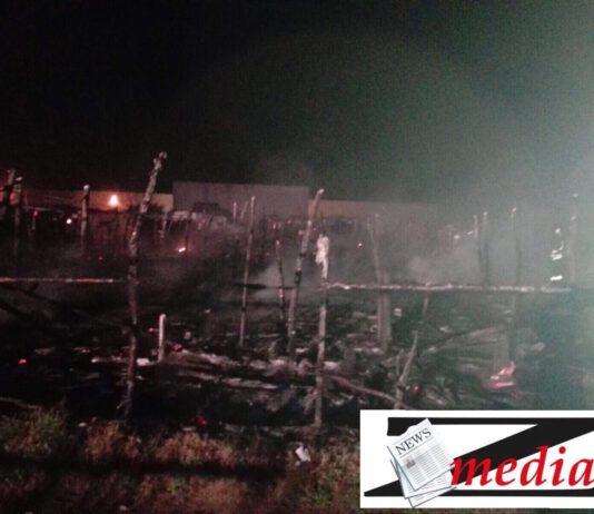 Incendio tendopoli nella notte, distrutte “capanne”