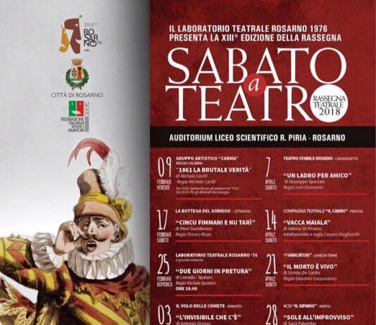 Venerdì al via la rassegna del Laboratorio Teatrale Rosarno 1976