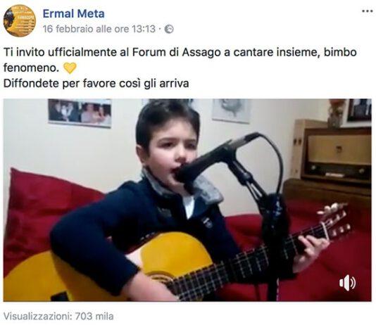 Giuseppe il bimbo calabrese che canterà con Ermal Meta