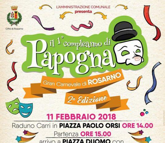 Domenica 11 febbraio II Edizione del Gran Carnevale di Rosarno