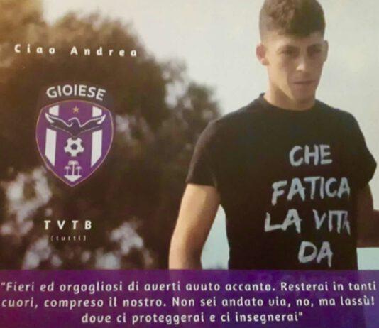 Lacrime e commozione durante la partita Gioiese-Villese in ricordo di Andrea