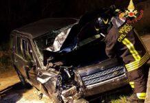 Incidente stradale- auto contro muro, ferito conducente