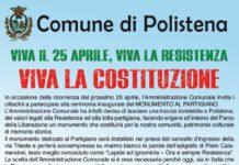Polistena, 25 aprile inaugurazione “Monumento al partigiano”