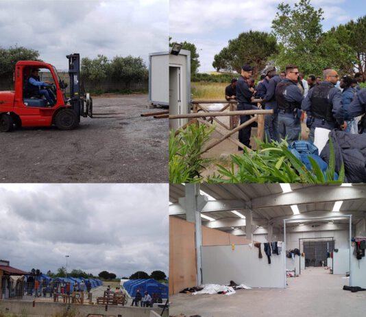 Svuotato capannone Rizzo, migranti spostati in nuova tendopoli