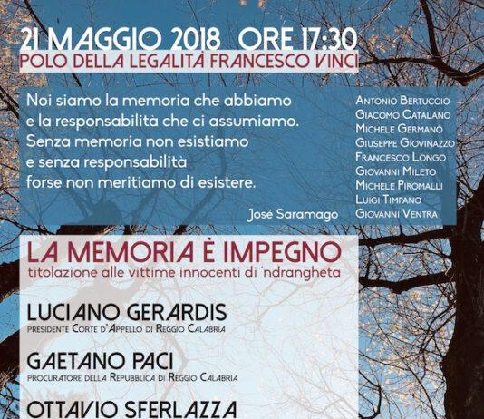 Il 21 maggio Cittanova ricorda nove vittime innocenti di mafia con tre importanti magistrati