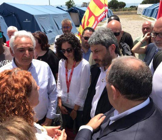 Il Presidente della Camera Fico alla tendopoli di San Ferdinando