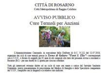 Rosarno, cure termali gratuite per gli anziani