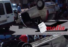 Rosarno, auto si ribalta in Via Nazionale, ferito un uomo