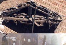 Crolla tetto in chiesa a Roma