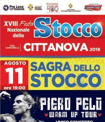 Premio “Calabria nel cuore” a Pierò Pelù Conto alla rovescia per il gran finale della XVIII Festa Nazionale dello Stocco