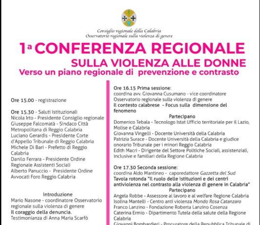 Venerdì 26 ottobre conferenza regionale sulla violenza di genere