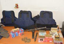 Rinvenuta arma da guerra, 1300 munizioni e 3 giubbotti antiproiettili