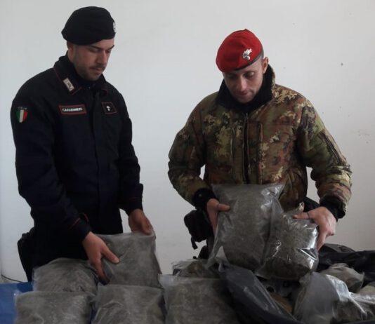 Sequestrati 5 kg marijuana, due arresti
