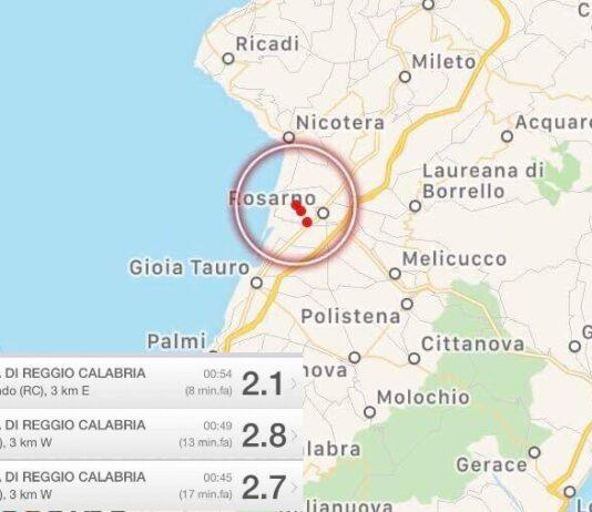 Tre scosse di terremoto in pochi minuti tra Rosarno e San Ferdinando