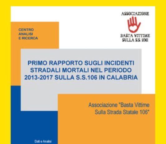 L’associazione Basta vittime lancia il primo rapporto su incidenti mortali ss106