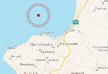 Scossa di terremoto in Calabria di magnitudo 3.3