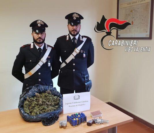Droga pistola e munizioni trovate in casolare