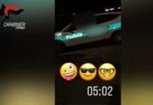 Rubano da auto della polizia locale e postano video su social