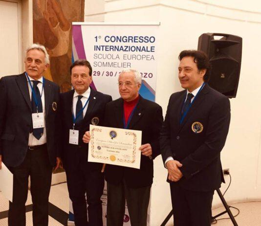 Lo chef Gaetano Alia riceve il titolo di Sommelier Onorario