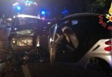 Violento incidente stradale nella notte, 5 feriti di cui due gravi