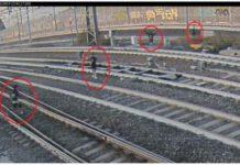 Folle gioco di 4 ragazzini, selfie sui binari